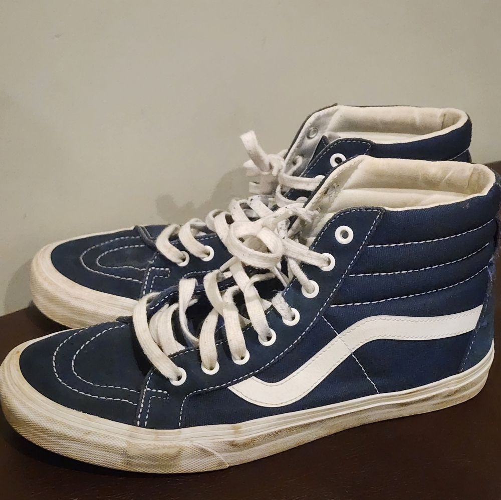 Vans SK8 hi Sneakers, Size 11 Navy/white